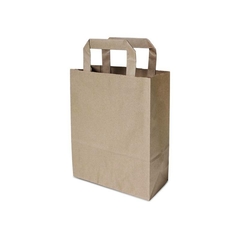 Papiertragetaschen 18+8x22cm - Kraft braun, umweltfreundlich