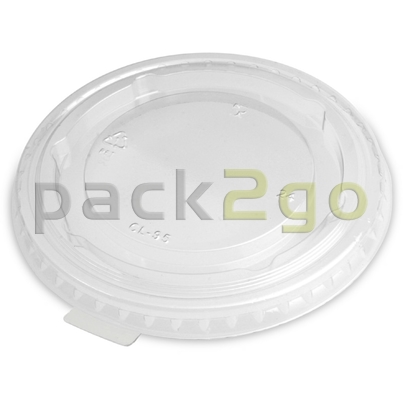 Deckel  für Clear Cups, flach, geschlossen mit Lasche - 95mm