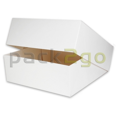 Taartdoos 32x32x11cm wit, verpakking voor taarten, gebak