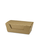 Kompostierbare Snackbox mit Klappdeckel "Eco-Friendly" braun - 125x65x50mm