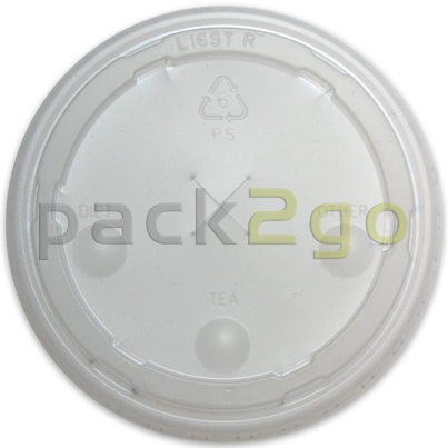 Strohhalm-Deckel für Pappbecher - 0,3l, 80mm, Plastikdeckel mit Kreuzschlitz