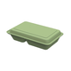 Mehrweg Menübox "ToGo" Medium, 2-geteilt aus PP, grün - 24,6x15,7x6,1cm, 800ml