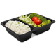 Mehrweg-Menüschalen aus PP, tief - 227x178x45mm schwarz, 2-geteilt