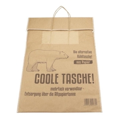 Bio Thermo-Tragetasche aus Papier Vorderseite