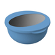 Mehrweg Foodbowl "ToGo" + Deckel, rund aus PP, blau - Ø17,2x8,2cm, 1000ml