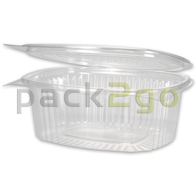 Saladebakje ovaal - PET met deksel - 500 ml