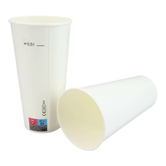 Weißer Kaltgetränkebecher 500ml aus Pappe - Gruppe