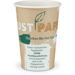Composteerbare koffiebekers "Just Paper TALL", NextGen coffee-to-go-beker, Ø80mm - 12oz, 300ml