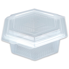 Haushaltsboxen sechseckig mit Deckel - 750ml