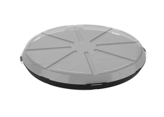 Mehrweg Pizzabox schwarz/transparent geschlossen