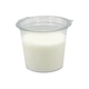 Dressingbecher aus PET mit anhängendem Deckel, rund, klar - 125ml