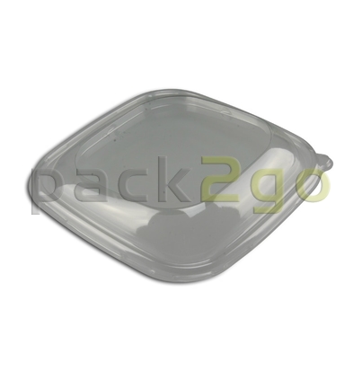Deckel RPET für Schale aus Bagasse, schräg, 