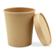 Kompostierbarer Soup To Go-Container, Ø98mm braun - 16oz/400ml