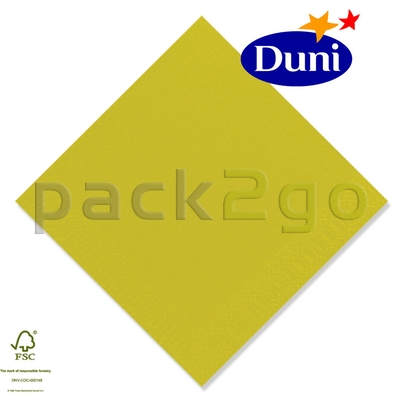 Duni Zelltuch-Servietten 24x24cm - Kiwi grün # 168398 (Cocktailservietten, Dunicel-Servietten, Tissue 3-lagig) - Sonderposten
