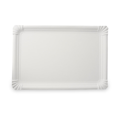 Pappteller eckig - 13x20cm TOPKRAFT, papierbeschichtet, Frischfaser