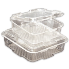 Salatschalen OPS, quadratisch, stapelbar mit Deckel - 750ml