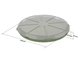 Mehrweg Pizzabox "ToGo" + Deckel, rund aus PP, blau - Ø35,8x4,9cm