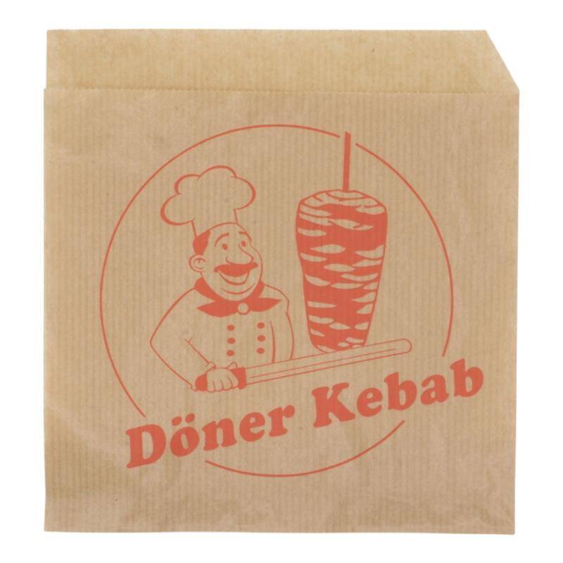 braune Dönertasche mit Motiv