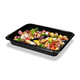 PP-Menüschalen für Mikrowellen, siegelfähig - 227x178x32mm schwarz, ungeteilt