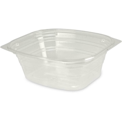 Kompostierbare Salatschale "Eco-Friendly" aus PLA - rechteckig, transparent - 1000ml