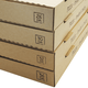 Pizzadoos "Fresh & Tasty" van kraftpapier, bruin - 26x26x4cm