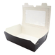 Sushi-Box aus Karton mit Sichtfenster, schwarz - Größe 4, 190x130x50mm
