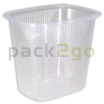 Feinkostbecher, Verpackungsbecher, PP, transparent, eckig - 500ml