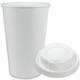 SPARSET - Coffee To Go Kaffeebecher weiß - 16oz, 400ml, Pappbecher mit weißem Deckel