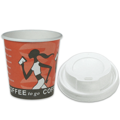 SPARSET - Coffee To Go Kaffeebecher "Coffee Grabbers" - 6oz, 150ml, Pappbecher mit weißem Deckel