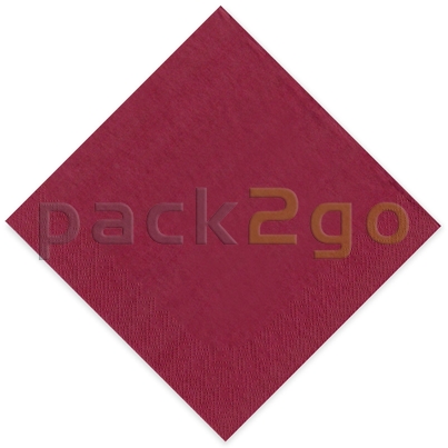 Tissue-Servietten GOURMET, 40x40 1/4 Falz, 3-lagig - bordeaux - Zellstoffservietten farbige