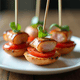 Bambusspieße mit Fähnchen, 120mm - Foodspieße aus Bambus