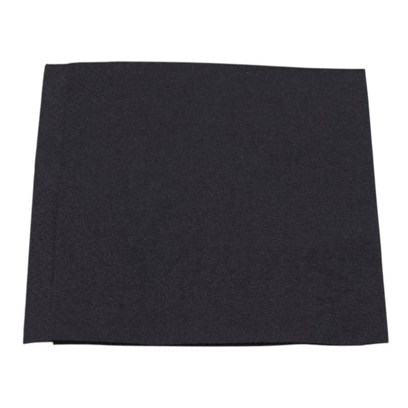 Cocktailservietten 24x24cm schwarz einzeln