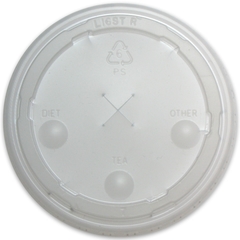 Strohhalm-Deckel für Pappbecher - 0,3l, 80mm, Plastikdeckel mit Kreuzschlitz