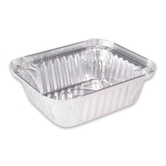 Alu-Behälter R28L - eckig 145x120mm, 470ml, Alubehälter für Menüs