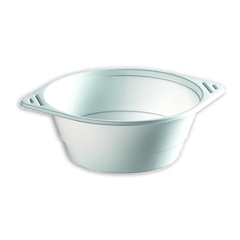 Soepkommen, wegwerp-soepkommen, plastic (PP), rond, wit - 250 ml