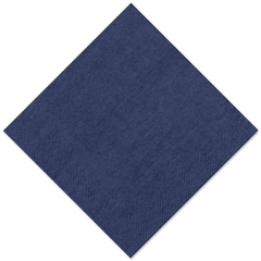 Serviette Gourmet 40x40cm 1/4 Falz dunkelblau - einzeln
