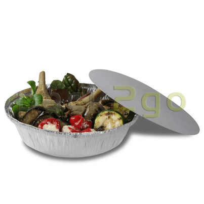 Alu-Schalen - rund Ø185mm, 830ml  C801L, Aluschalen