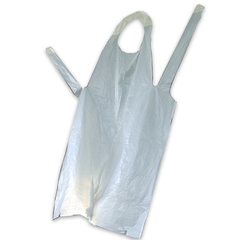 Einweg-Schürzen, PE-Kunststoff, weiß Einwegbekleidung transparent,75x125cm