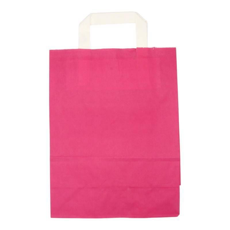 Pinke Papiertragetaschen 22+10x28cm