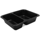 Mehrweg-Menüschalen aus PP, tief - 227x178x45mm schwarz, 2-geteilt