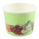 Eisbecher mit "Früchte" Motiv, 140ml, grün - Hartpapier Becher aus Pappe