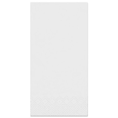 Tissue-Servietten GOURMET, 40x40 1/8 Buchfalz, 3-lagig - weiß - Zellstoffservietten