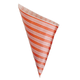 Papierspitztüten 23cm, für 250g Pommes, rot/weiß Kraftpapier