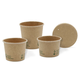 Kompostierbarer Dressingbecher "Urban Leaf", Saucenbecher, braun - 100ml, Ø62mm
