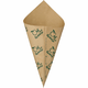 Papierspitztüten "Obst und Gemüse" aus Kraftpapier für ca. 1 kg - 33cm, braun