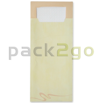 Serviettentaschen für Besteck mit Zellstoffserviette, Bestecktaschen - 