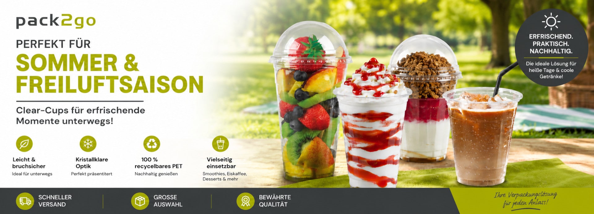 Clear Cup Smoothie Becher Sommer