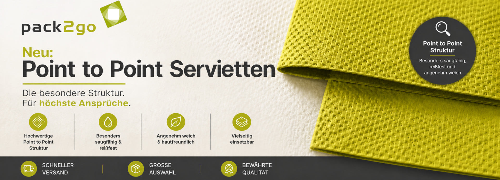 Neue Point to Point Servietten